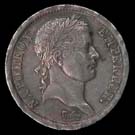 2 francs Napoléon Empereur tête laurée République Français avers